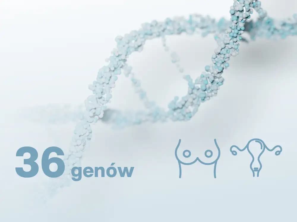 Rak piersi i jajnika  – panel rozszerzony, 36 genów, met. NGS