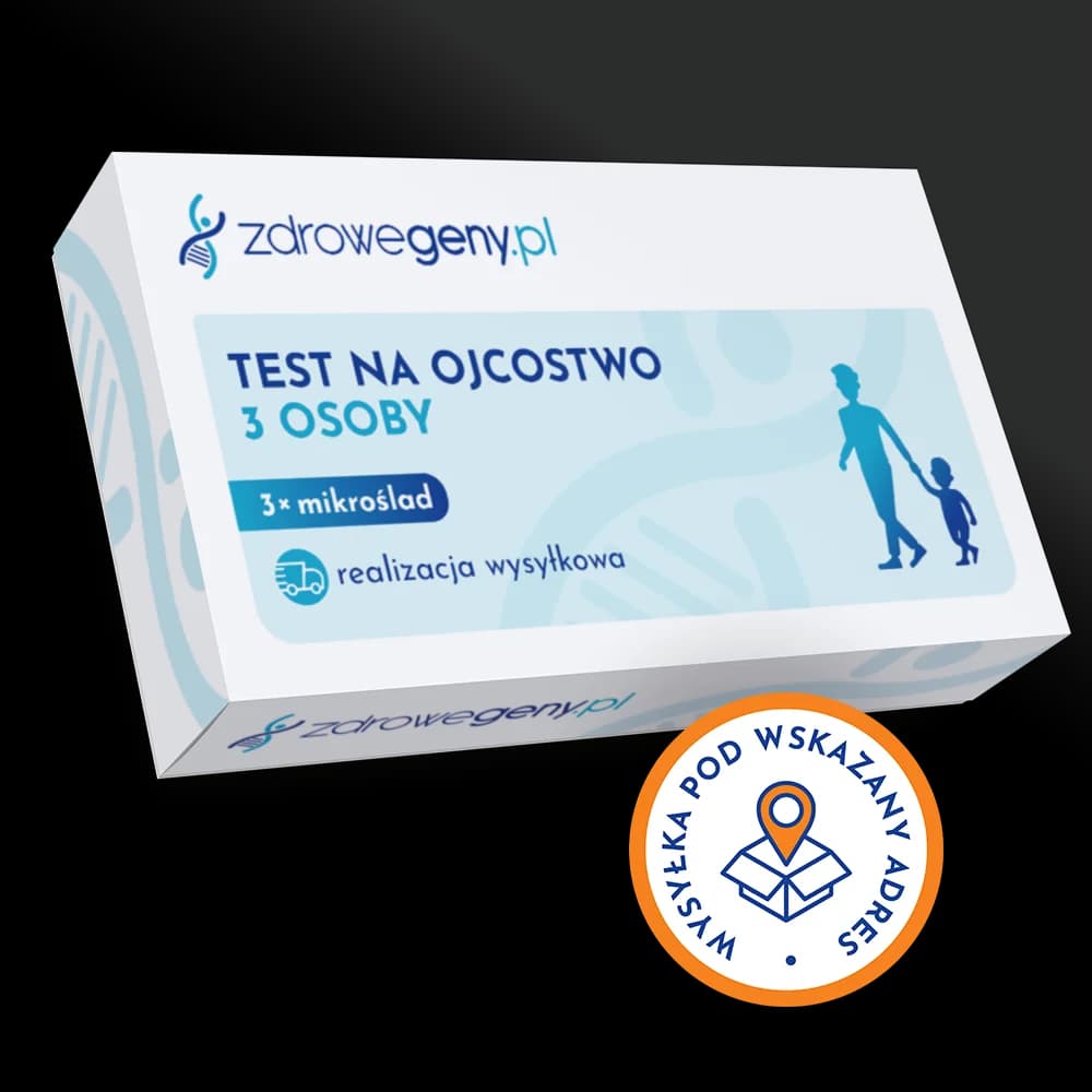 Test na ojcostwo (3 osoby) ➜ realizacja wysyłkowa. 3x mikroślad
