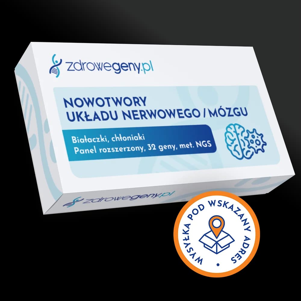 Nowotwory układu nerwowego / mózgu – panel rozszerzony, 32 geny, met. NGS